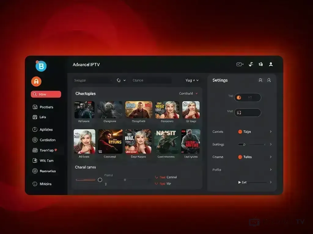 Dashboard showing Eternal TV advanced features