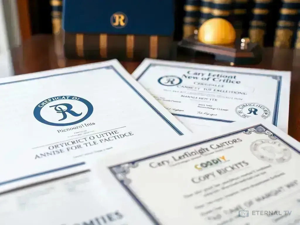 Copyright and licensing documentation for IPTV content