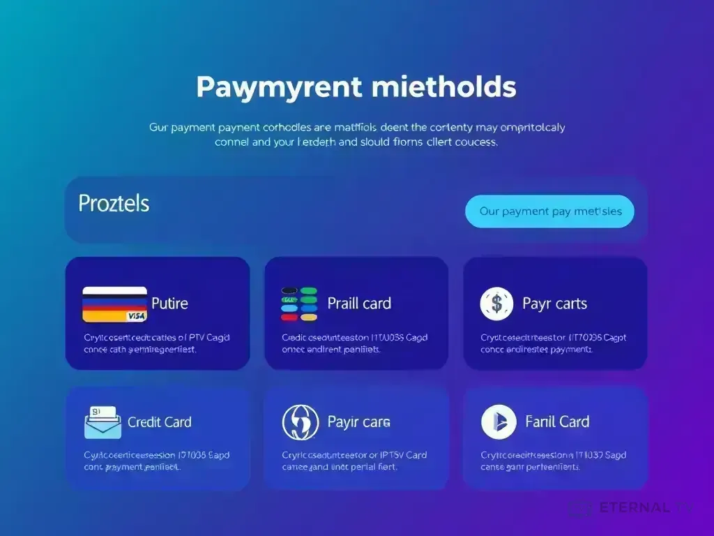 Overview of available payment methods for Eternal TV